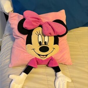 Pink Minnie Mouse Pillow with Bow